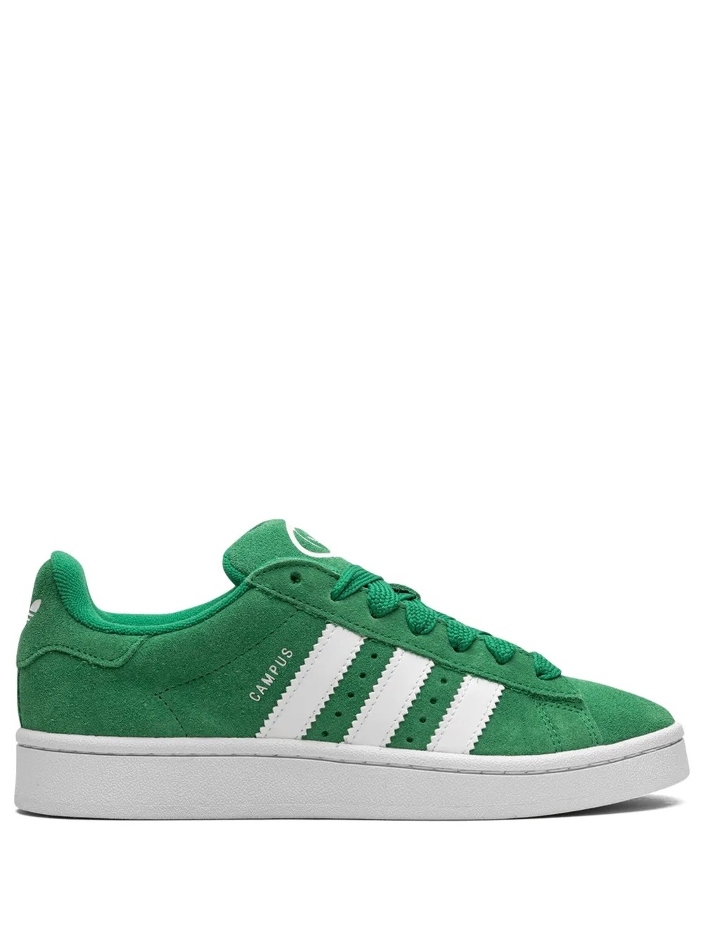 Adidas “Campus” Suede Sneakers in Green and White